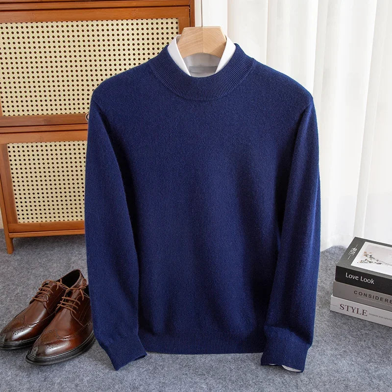 Merino-Wollpullover mit charakteristischer Signatur